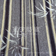 Chenille for Sofa Fabric with Strip and Leaf Pattern